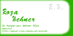 roza wehner business card