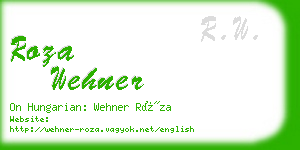 roza wehner business card